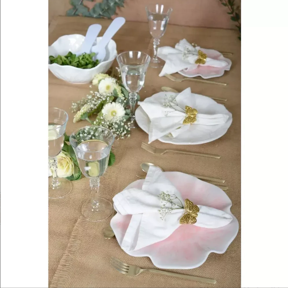 ASSIETTE PLATE LILI  ROSE LOT DE 6