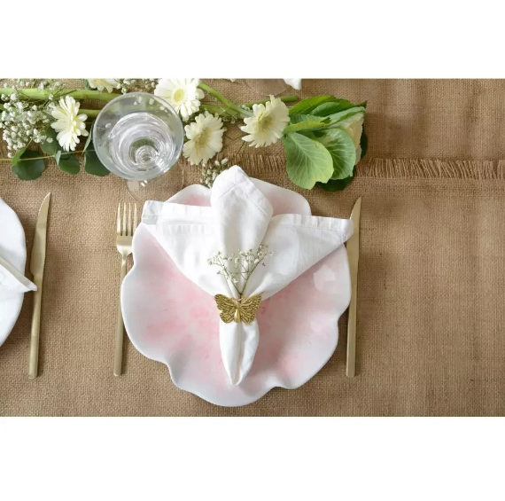 ASSIETTE PLATE LILI  ROSE LOT DE 6