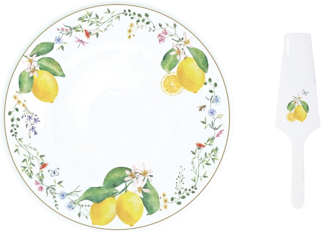 Sublimez vos desserts avec ce coffret plat à tarte de&nbsp;"Fleurs et Citrons" par Easy Life, sélectionné par Maison H Luxury.