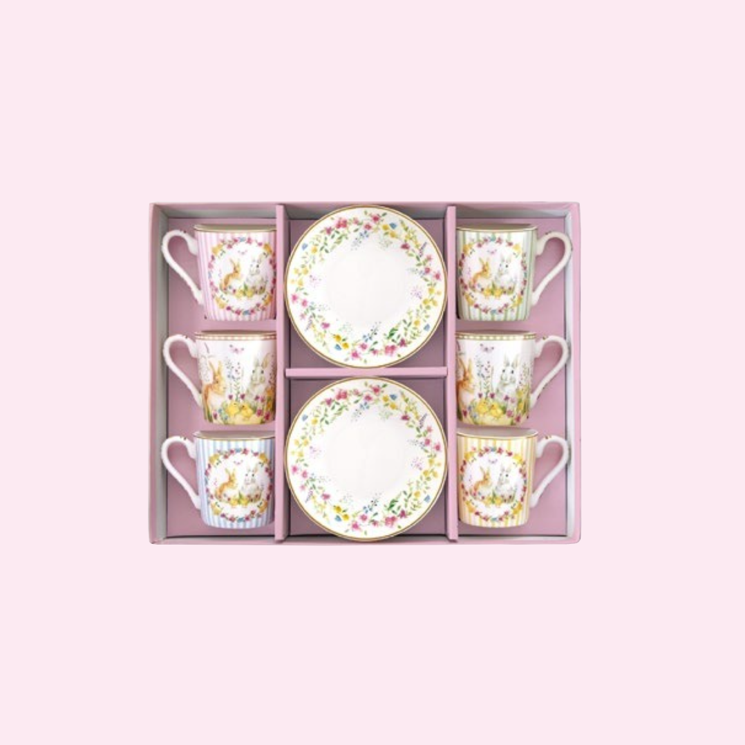 Coffret 6 Tasses à Café – Happy Easter Pâque