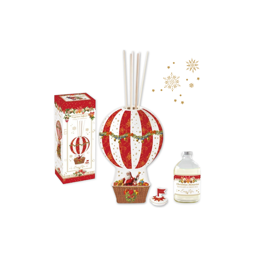 Coffret Diffuseur Noël Parfum d’Ambiance – Mandarine & Thé Vert