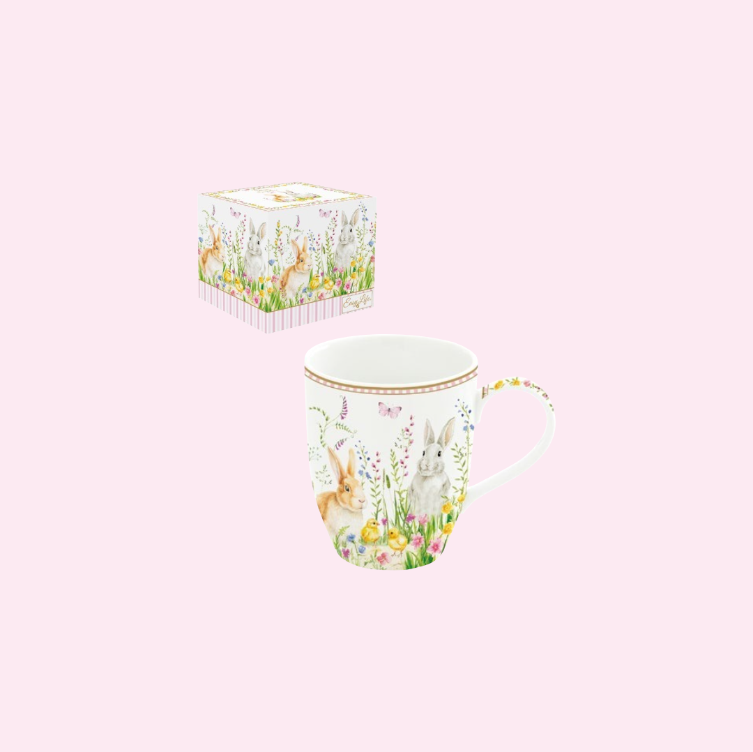 Coffret Mug en Porcelaine 350 ml – Happy Easter Pâque