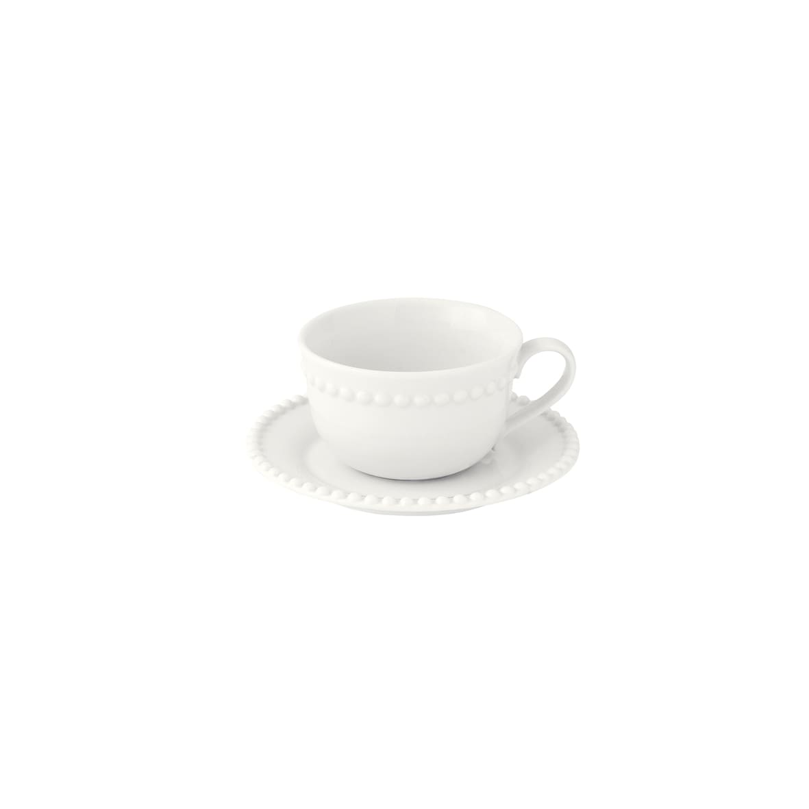 Tasse à café 110 ml avec soucoupe – Porcelaine blanche Tiffany by Easy Life. Élégance et finesse pour vos espressos. Maison H Luxury.