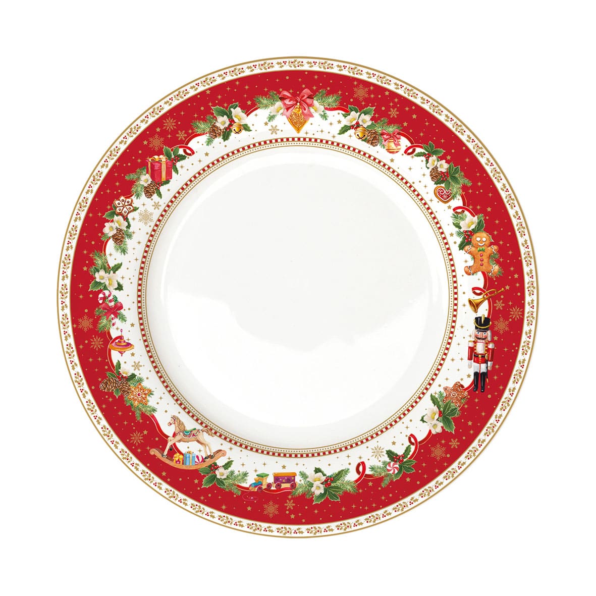Assiette plate de Noël 26,5 cm en porcelaine Easy Life – Maison H Luxury