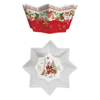 Bol étoile Ø20 cm en porcelaine Easy Life, idéal pour les fêtes. Disponible en coffret exclusif chez Maison H Luxury.