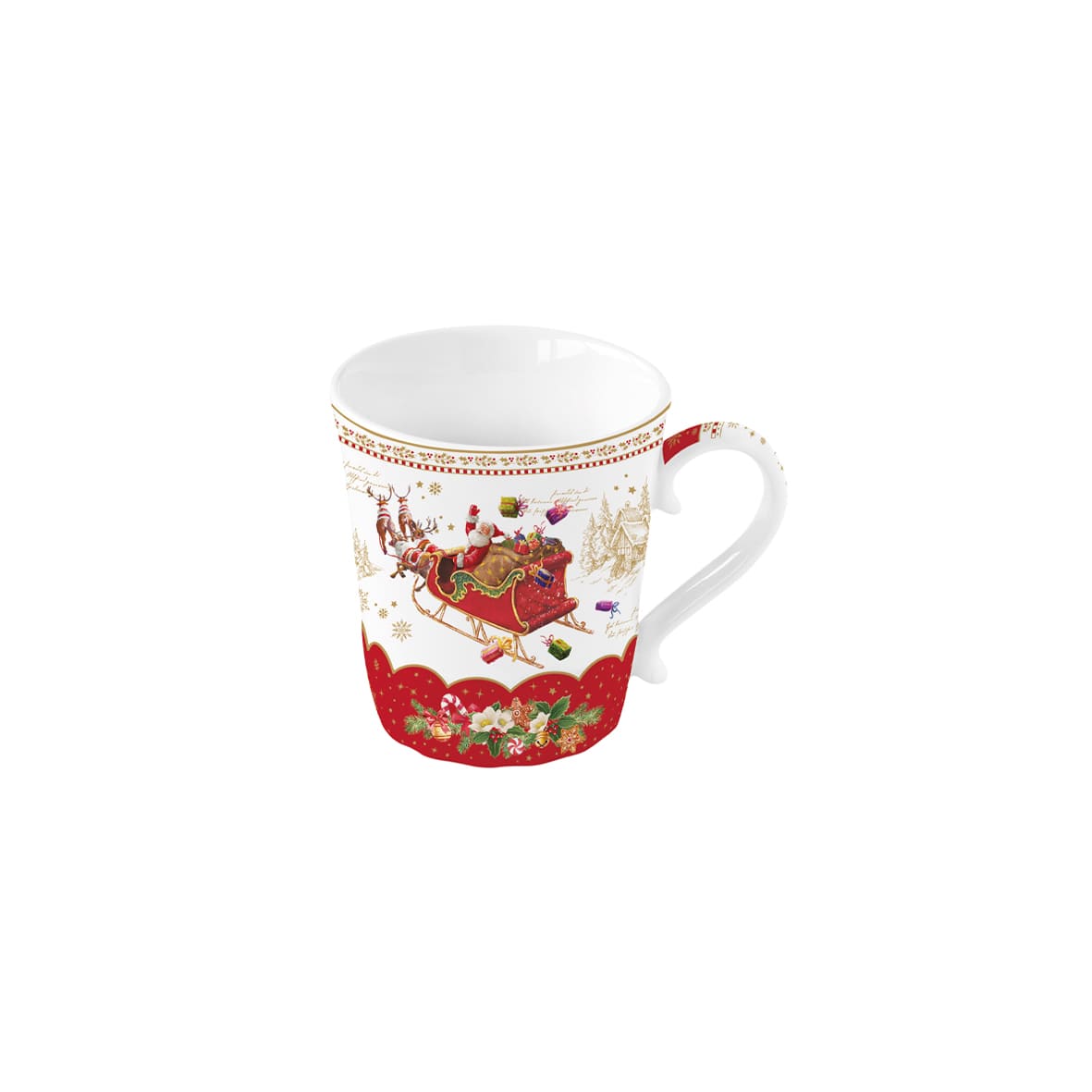 Coffret 1 mug Noël 24 cl en porcelaine Easy Life – Maison H Luxury