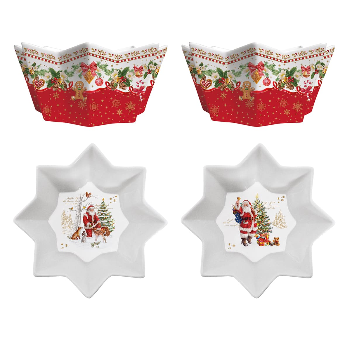 Coffret 2 Bols Étoile Noël Ø14