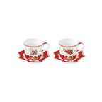 2 tasses à café Noël 12 cl en porcelaine – Maison H Luxury