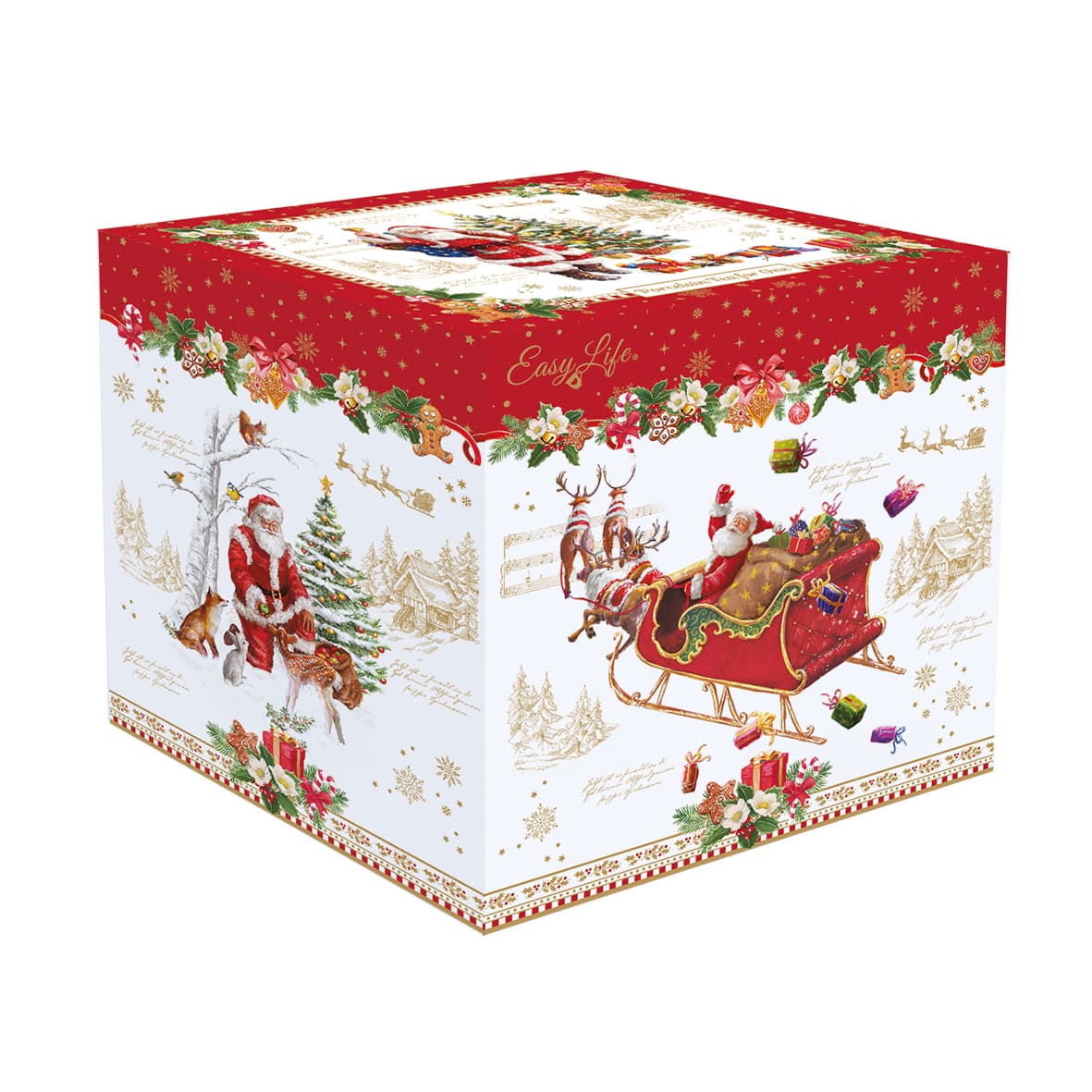 Théière égoïste Noël 45 cl en porcelaine Easy Life. Coffret cadeau raffiné disponible chez Maison H Luxury.