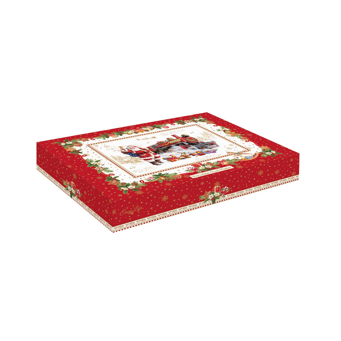 Plat ovale étoile 30x20,5x5 cm en porcelaine Easy Life. Élégant et festif, à découvrir chez Maison H Luxury.