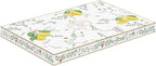 Plat en porcelaine 36×24 cm, motif citron et fleurs – Collection Fleurs et Citrons. Élégance Easy Life x Maison H Luxury.