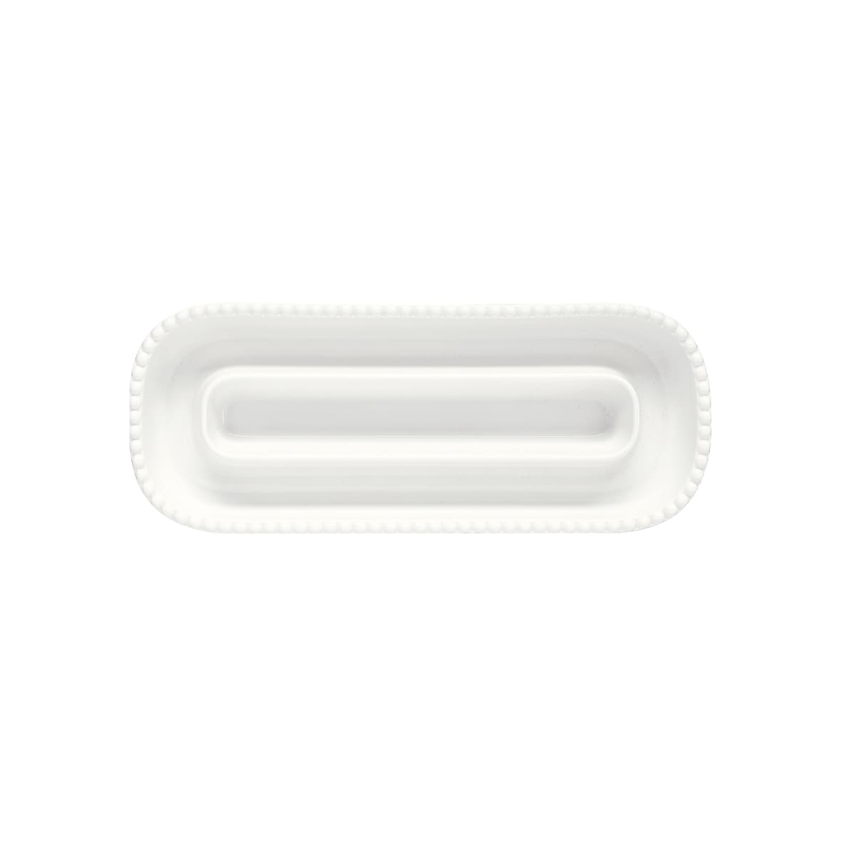 Allongez vos saveurs avec style. Ce plat Tiffany en porcelaine blanche (30,5×12 cm) est conçu pour accueillir olives, amuse-bouches ou bouchées raffinées. Une touche d’élégance pure, signée Maison H Luxury.