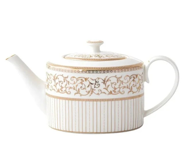Théière Ø1,2 L en porcelaine dorée – Collection Golden, Pozzi Milano 1876 chez Maison H Luxury