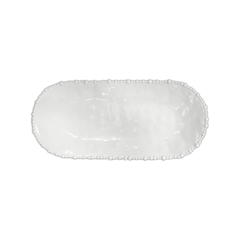 Plat de service 53 x 24 cm.  Blanc- Joke baci Milano