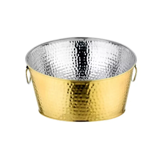 Seau à champagne doré martelé 38cm