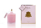 Grande bougie Art Déco Rose & Or - Champagne Rose