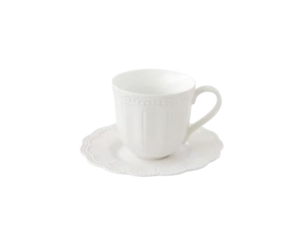 Tasse à café avec soucoupe “Elite” Porcelaine Rouge et blanc