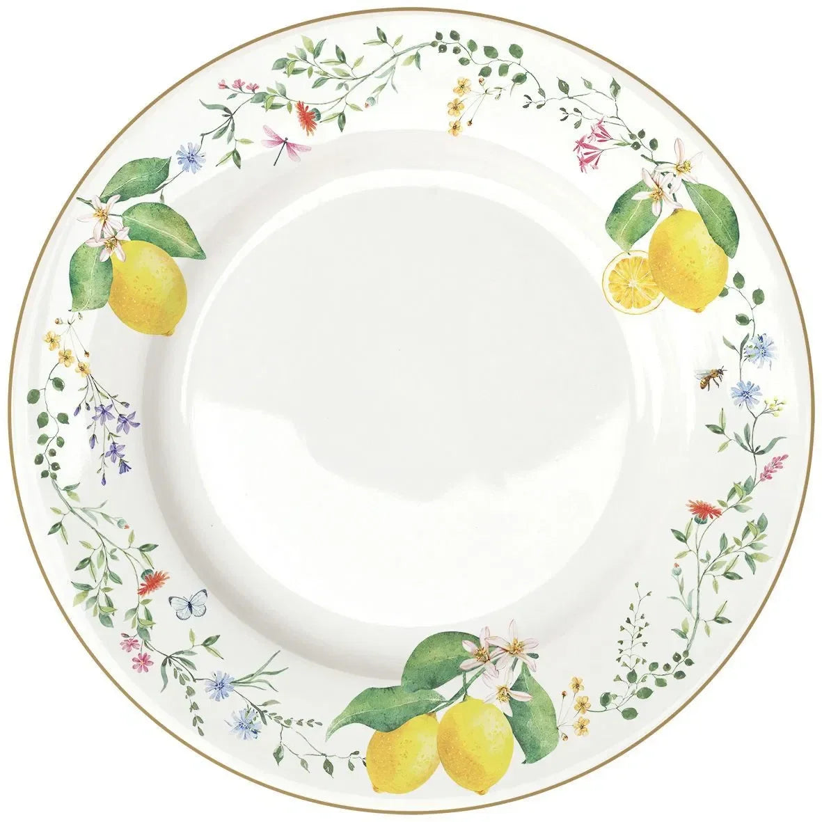 Assiette 26CM Easy Life “Fleurs et Citrons”