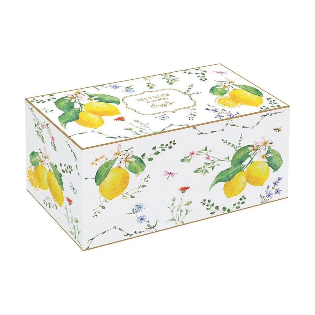 Coffret 2 mugs “Fleurs et Citrons” 275ml