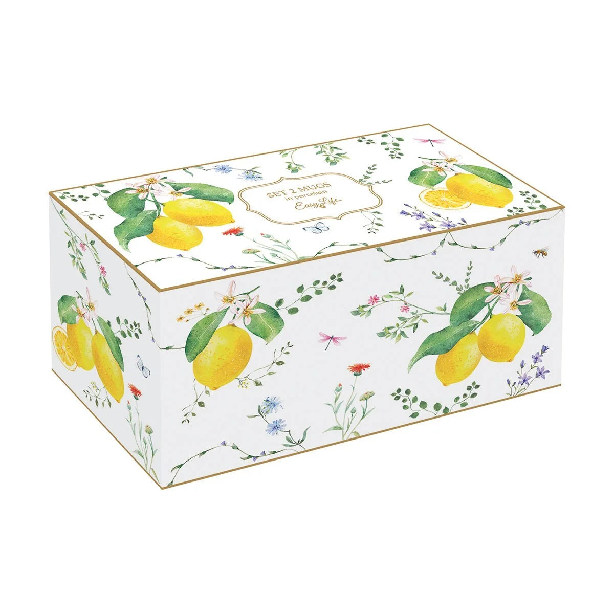 Coffret 2 mugs “Fleurs et Citrons” 275ml