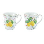 Coffret 2 mugs “Fleurs et Citrons” 275ml