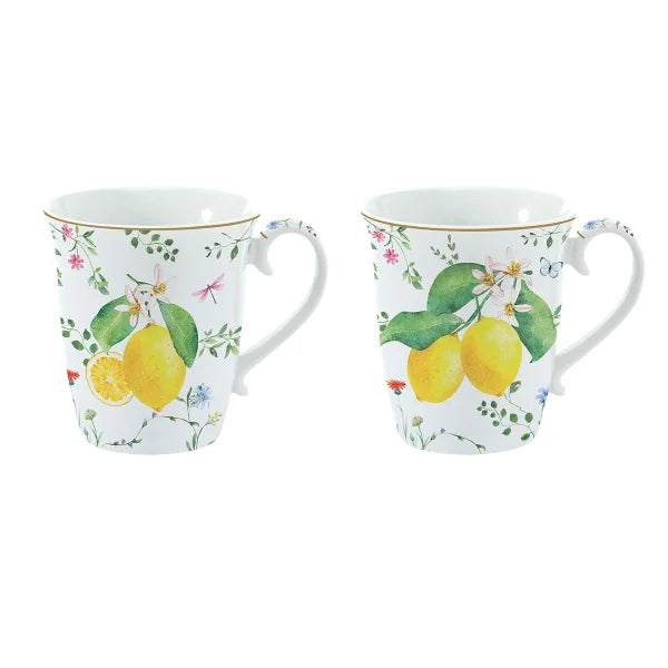 Coffret 2 mugs “Fleurs et Citrons” 275ml