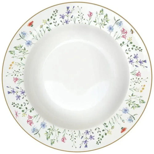 Assiette creuse “Fleurs et Citrons” Ø21,5 cm