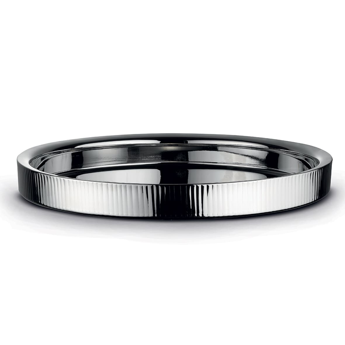 Plateau rond Ø 37cm Argent brillant