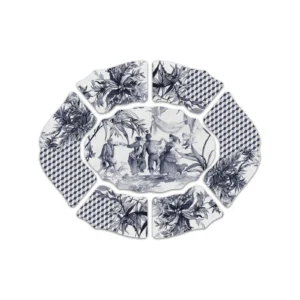 plat apéritif 7 pièces 60x50cm en mélamine versailles