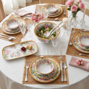 service complet 6 personnes singapour easy life en mélamine