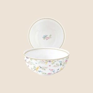 SALADIER Ø 23cm HAUTEUR 10,5 cm EN PORCELAINE de la marque Easy life de la collection Birds Melody
