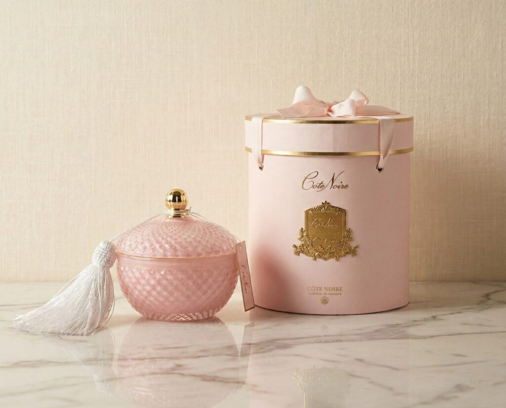 bougie côte noire parfumé champagne rosé