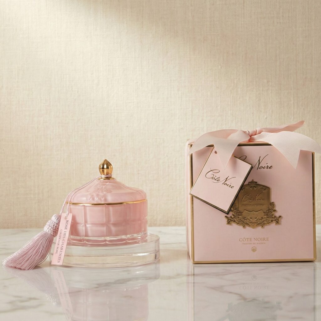 bougie côte noire parfumée champagne rosé