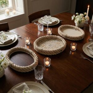 Plateau ovale simple en bois intérieur 41 x 30 cm