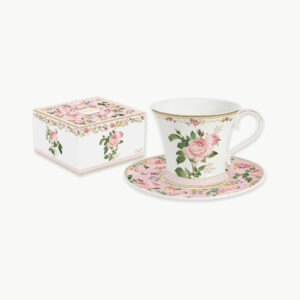 Tasse petit-déjeuner avec soucoupe 350 ml Chant des roses
