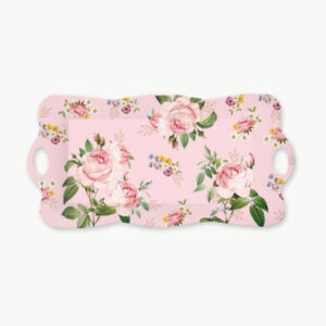 Plateau avec poignées 42 x 20 cm Chant des roses