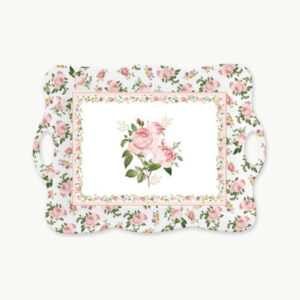Plateau avec poignées 53 x 38 cm Chant des roses