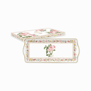 Plat de service étroit 35 x 15 cm Chant des roses