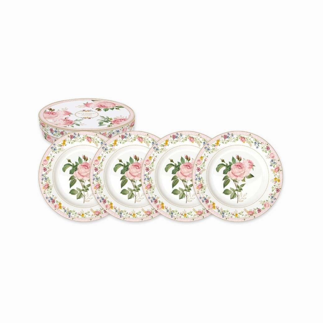 Lot de 4 assiettes à dessert Ø19 cm Chant des roses Lot de 4 assiettes à dessert Ø19 cm Chant des roses
