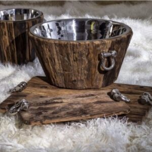 Plateau Migani Hans en acier chromé