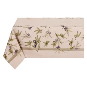 olyvia tovaglia 12 posti antimacchia 150x260 cm gift box, 100% poliestere