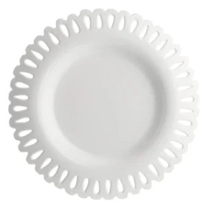 plaque perforée ronde 31 cm, porcelaine