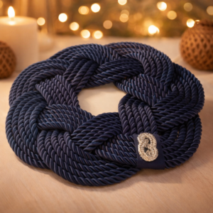 napperon couronne en corde tissé signé giovanna locatelli