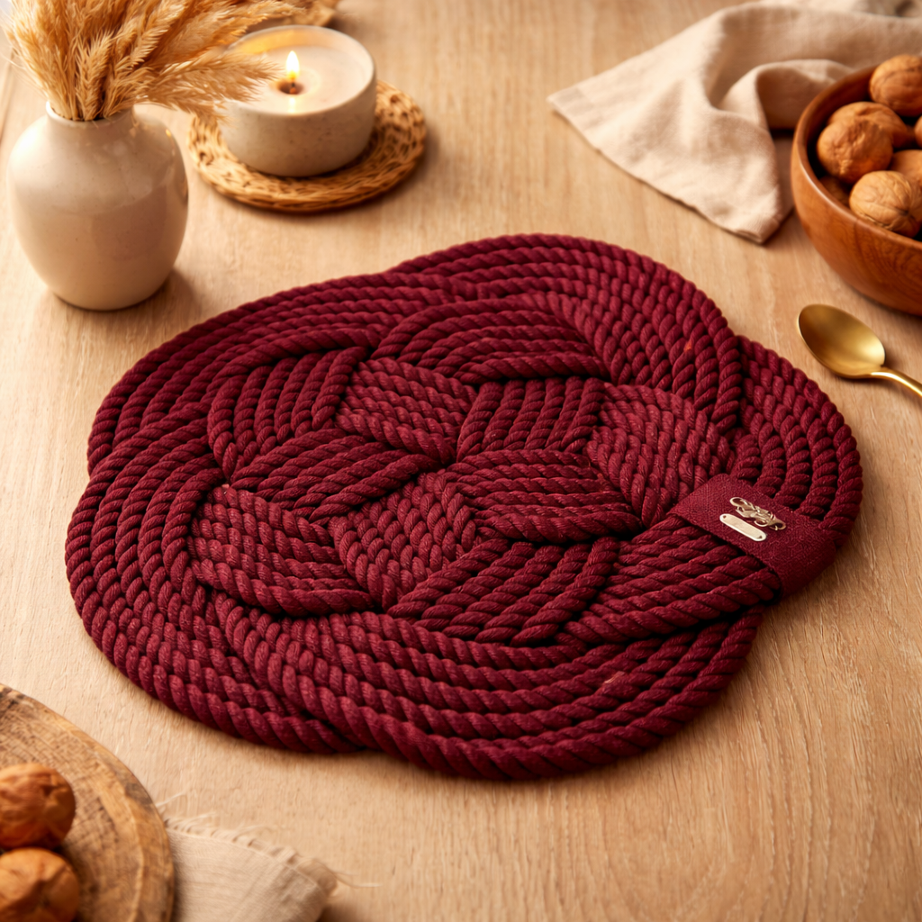 napperons corde tressé en nœud celtique 60 cm signé giovanna locatelli napperons corde tressé en nœud celtique 60 cm signé giovanna locatelli