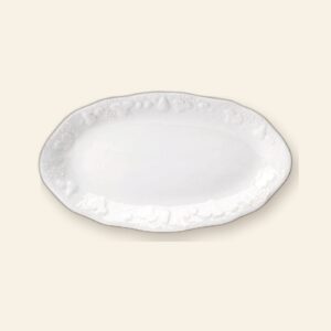 Coffret de 2 raviers California Deshoulières 13 × 23 cm — porcelaine de Limoges blanche, fabriquée en France