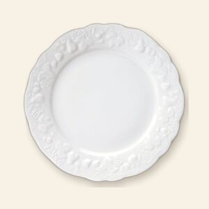 Coffret de 6 assiettes à dessert California Deshoulières 21 cm — porcelaine de Limoges blanche, fabriquée en France