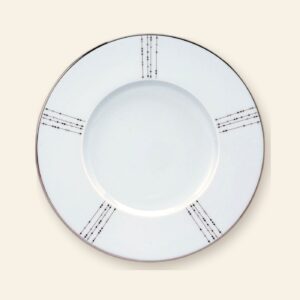 Assiette plate Carrousel Deshoulières Ø 28 cm — porcelaine de Limoges, décor Carrousel