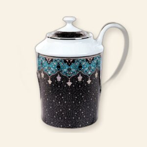 Cafetière Dhara bleu Deshoulières 125 cl — porcelaine de Limoges, décor oriental Dhara bleu