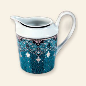 Crémier Dhara bleu Deshoulières 15 cl — porcelaine de Limoges, décor oriental Dhara bleu