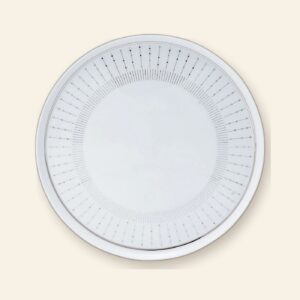 Plat à tarte Carrousel Deshoulières Ø 30,5 cm — porcelaine de Limoges, décor Carrousel
